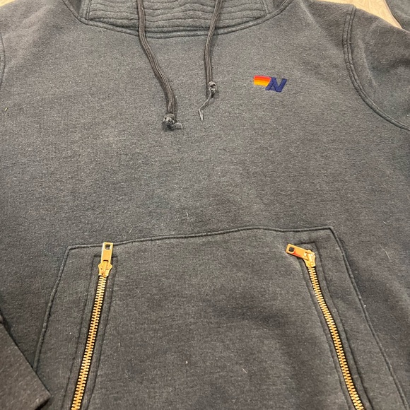 Aviator Nation Ninja Dark Gray Hoodie with Multicolor Logo - Picture 2 of 6